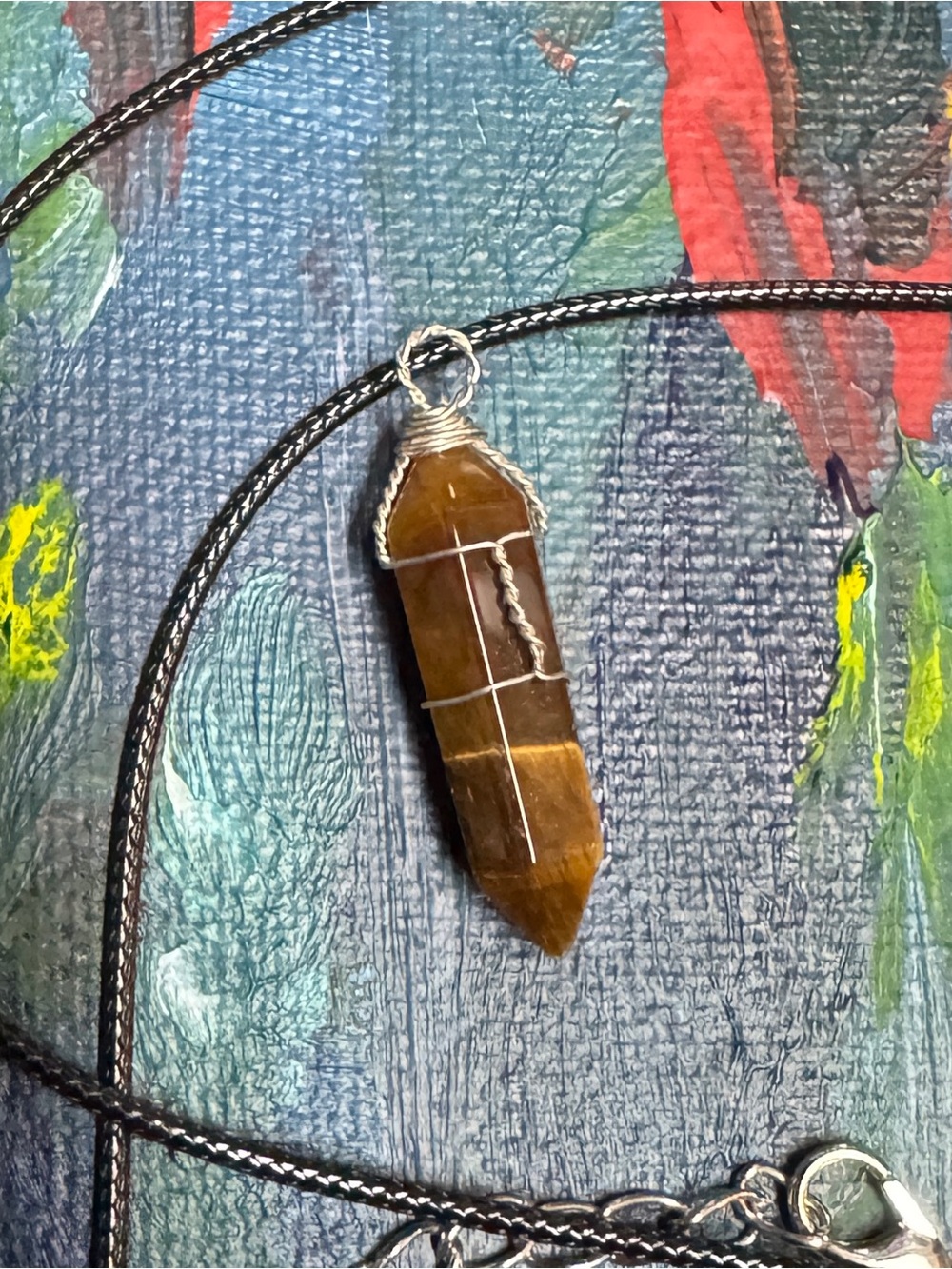 Handcrafted Tiger's Eye Pendant Necklace